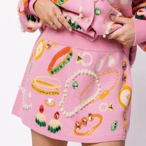 Queen of Sparkles Pink Jewelry Queen Skirt